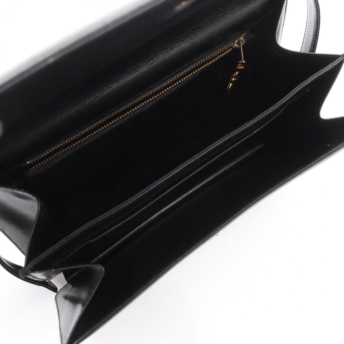 Celine Shoulder Bag Black Leather Carriage — view 3