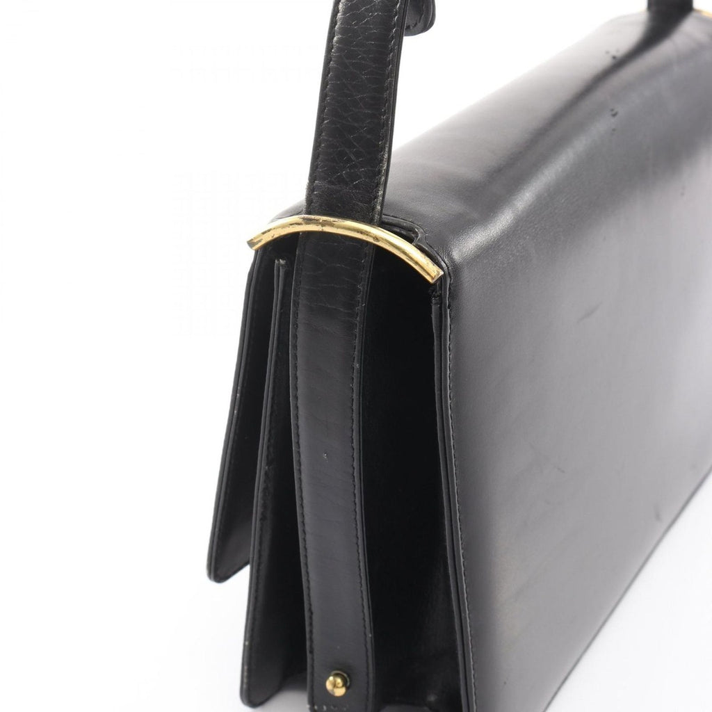 Celine Shoulder Bag Black Leather Carriage — view 7