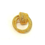 Christian Dior Brooch Gold Metal Rhinestone Super