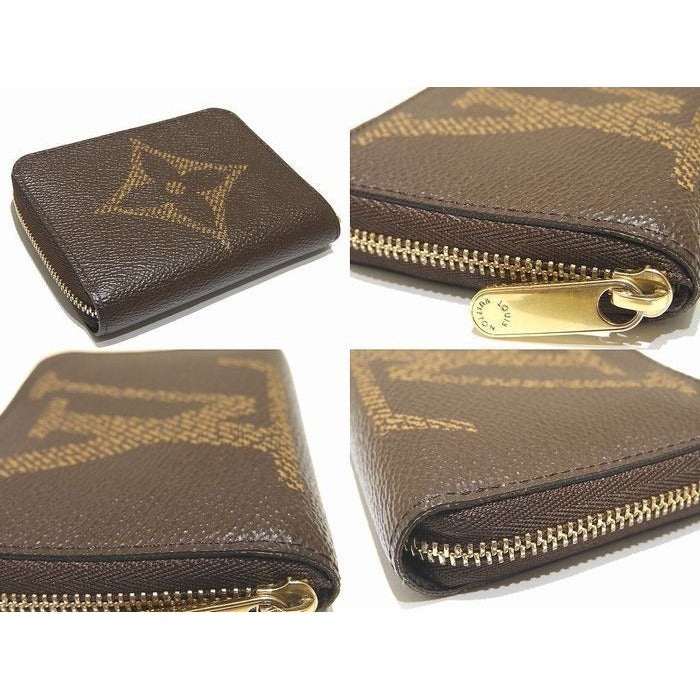Louis Vuitton Zippy Coin Purse Monogram Giant Case Brown Wallet 4 — view 2
