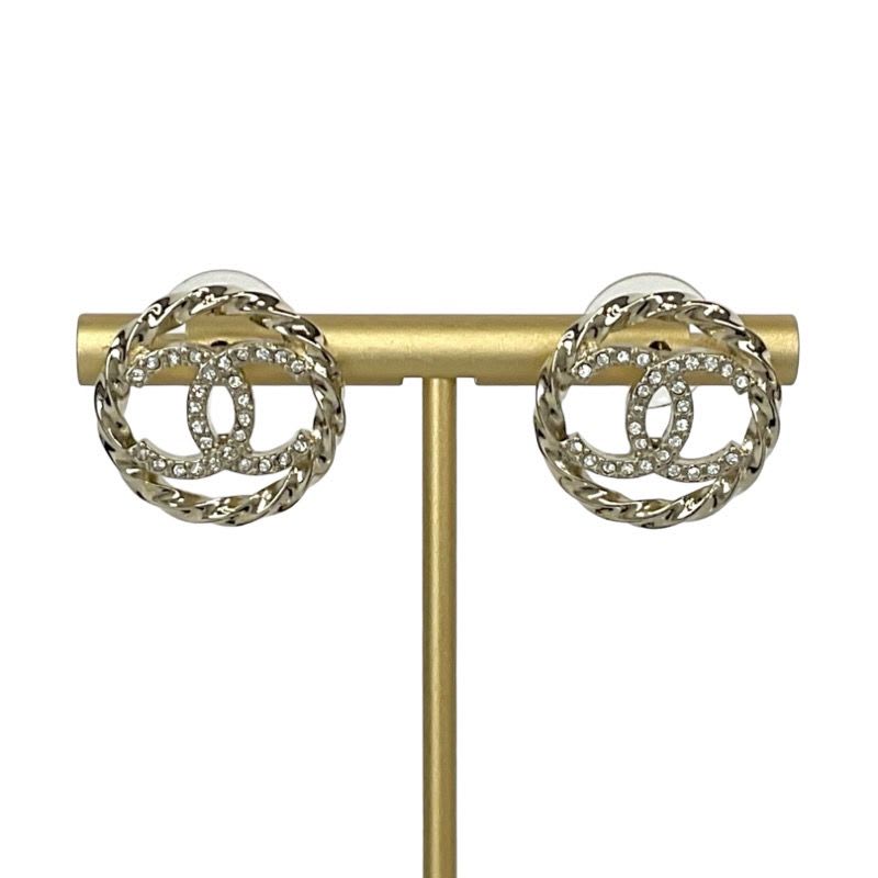 Chanel Gold Coco Mark Rhinestone Circle — view 7