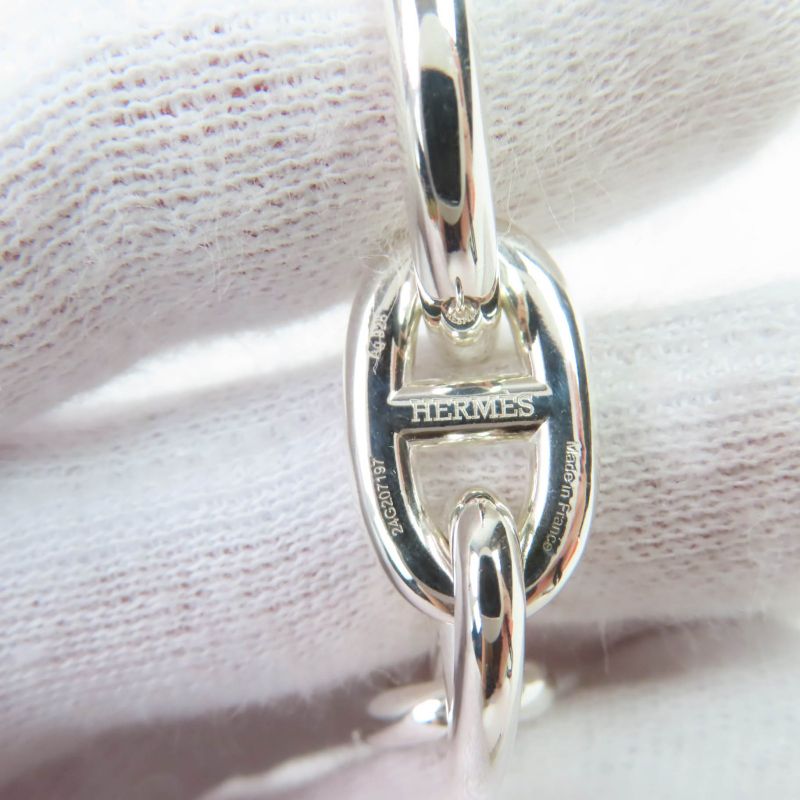 Hermes 2024 Chaine D'ancre MM AG 925 13 Frames Bangle Bracelet Silver — view 8