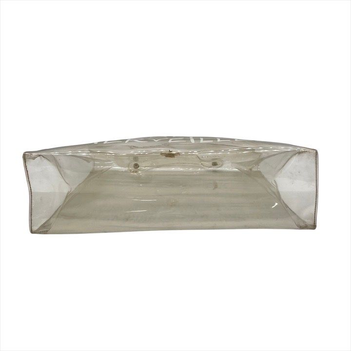 Hermes Vinyl Kelly Logo Hand Beach Clear Transparent Purse — view 4