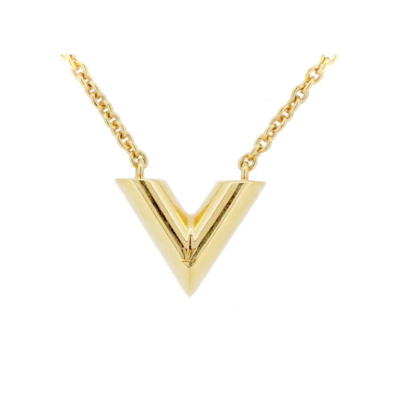 Louis Vuitton Escential V Necklace Gold Color Paw Nshop Item — view 2