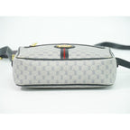 Gucci Vintage Micro GG Shoulder Bag Pochette Gray Navy — view 3