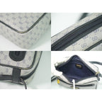 Gucci Vintage Micro GG Shoulder Bag Pochette Gray Navy — view 8