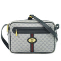 Gucci Vintage Micro GG Shoulder Bag Pochette Gray Navy