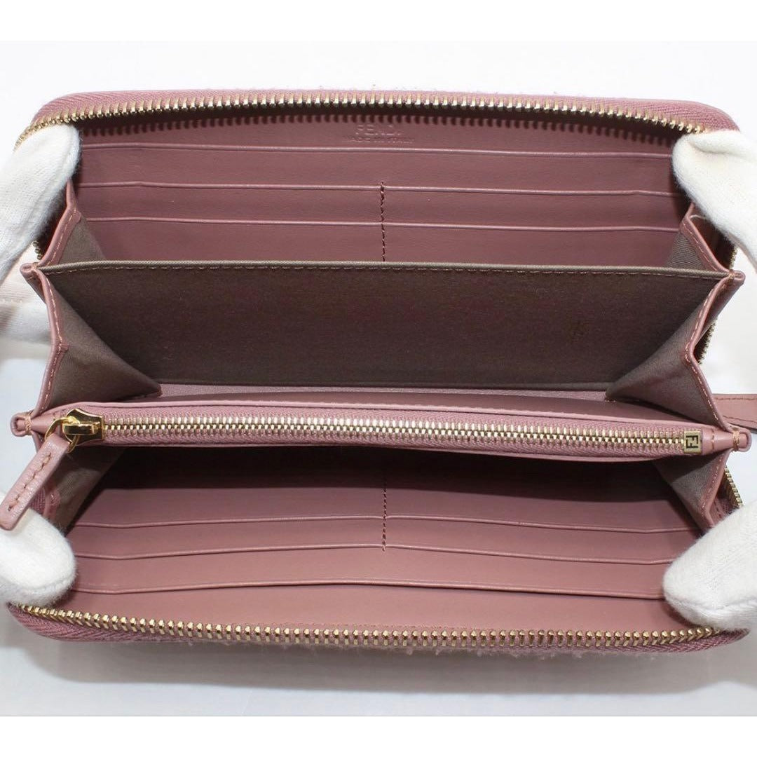 Fendi New Visible Leather Zip Around Wallet — view 8