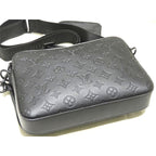Louis Vuitton Trio Messenger Shoulder Bag Monogram Shadow Leather Noir — view 3
