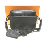 Louis Vuitton Trio Messenger Shoulder Bag Monogram Shadow Leather Noir