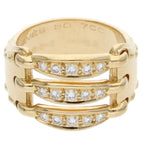 Hermes 18K Yellow Gold Diamond Ring 50