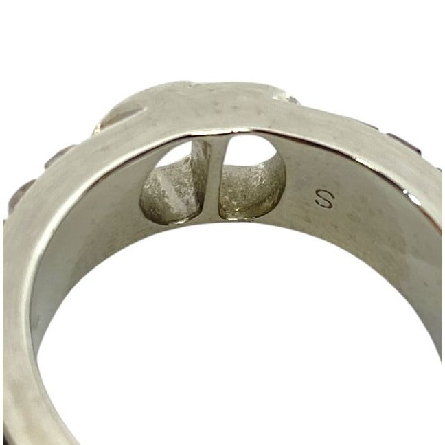 Christian Dior Crystal Accessory Jewelry Logo GP Silver — view 6
