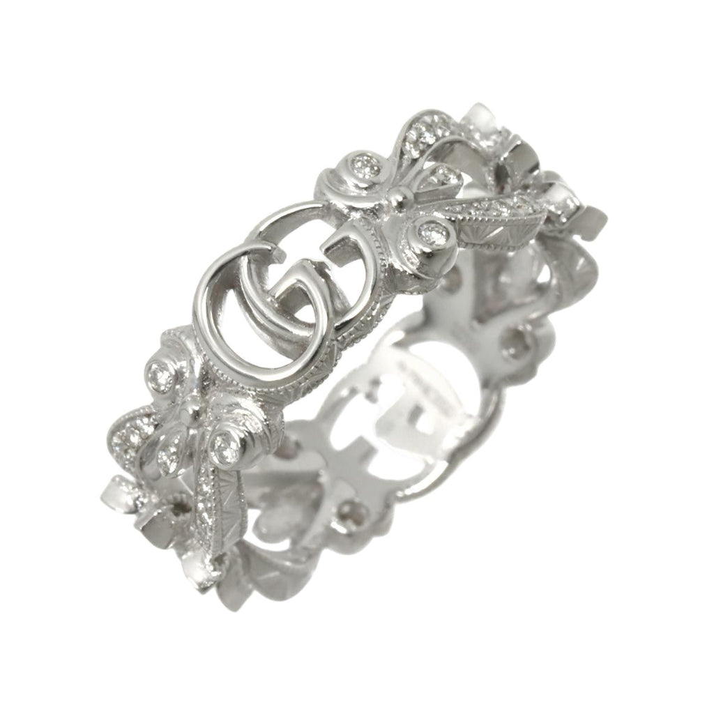 Gucci Flora Ring Diamond 18k WG White Gold