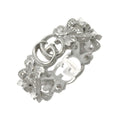 Gucci Flora Ring Diamond 18k WG White Gold