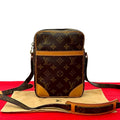 Louis Vuitton Danube Monogram Leather Mini Shoulder Bag With Pochette
