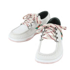 Gucci Agrad Web Stripe 7 Leather Sneakers Low Cut Lace Up Shoes