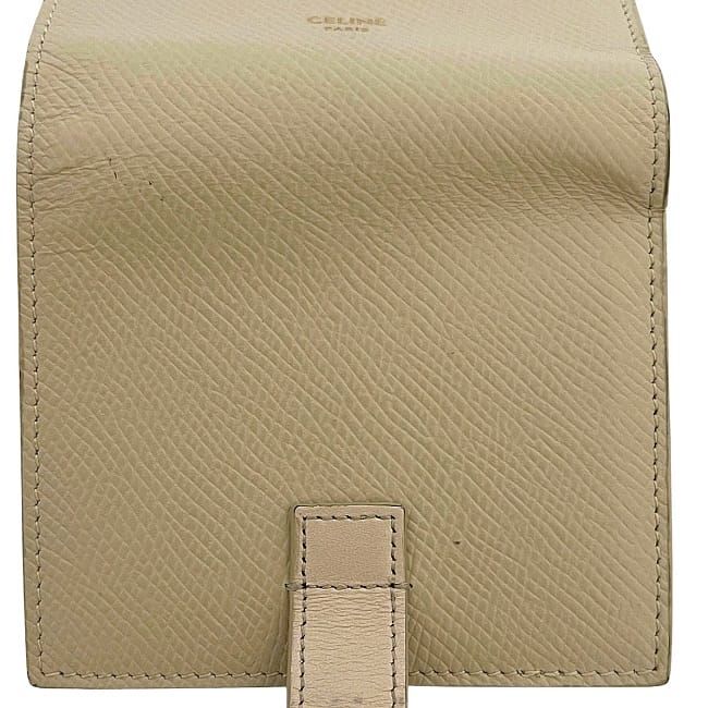 Celine Bifold Wallet Small Strap Cream Beige — view 8