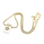 Chanel Constellation Crystal Embellished Gold/Silver Necklace — view 5