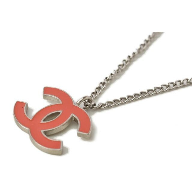 Chanel Coco Mark CC Coral Orange Silver — view 5