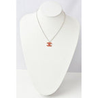 Chanel Coco Mark CC Coral Orange Silver — view 6