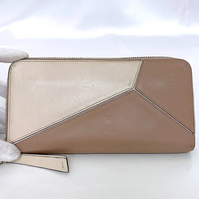 Loewe Round Zipper Long Wallet Pink Beige — view 5