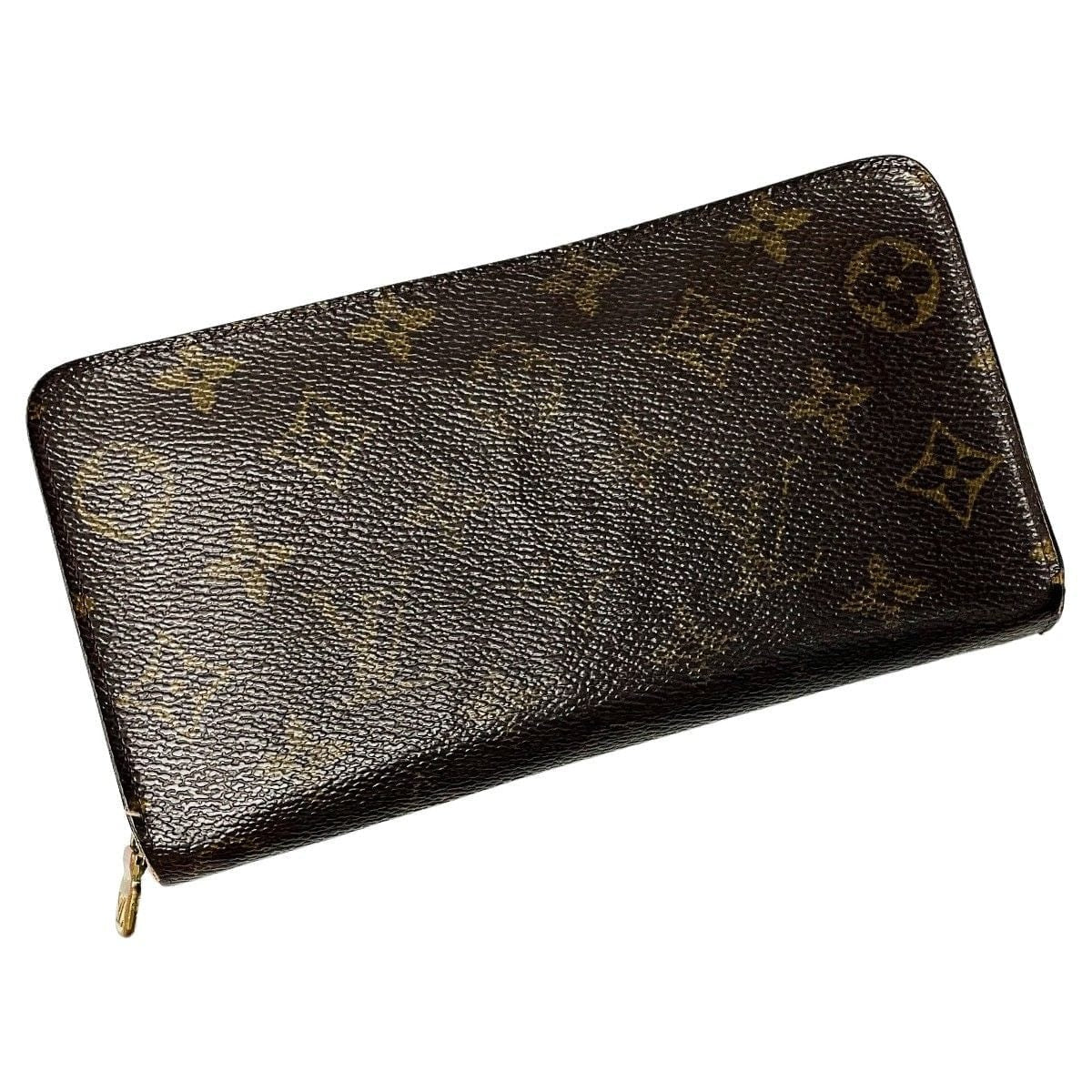 Louis Vuitton Monogram Porte Monnaie Zip Brown Long Wallet