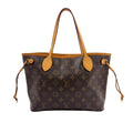Louis Vuitton Neverfull PM Monogram Leather Brown Tote Gold