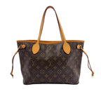 Louis Vuitton Neverfull PM Monogram Leather Brown Tote Gold