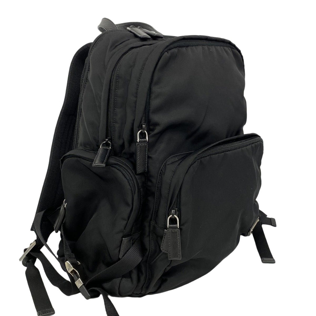 Prada Backpack Tessuto Nylon Black Silver — view 2