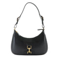 Gucci Shoulder Bag Leather Black Gold