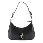 Gucci Shoulder Bag Leather Black Gold