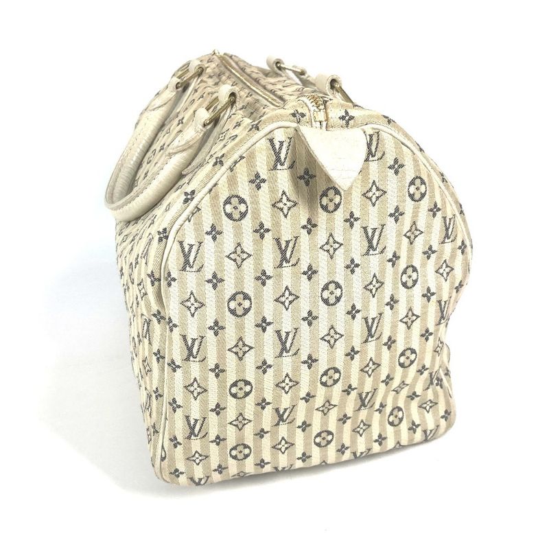 Louis Vuitton Speedy 30 Monogram Mini Lin Canvas White — view 4