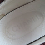 Chanel 16 B Back Coco Mark Tweed Suede Leather Sneakers Slip-on Gray 36 — view 4