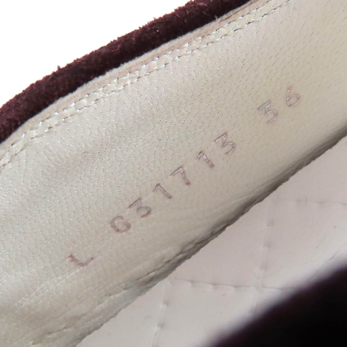 Chanel 16 B Back Coco Mark Tweed Suede Leather Sneakers Slip-on Gray 36 — view 5