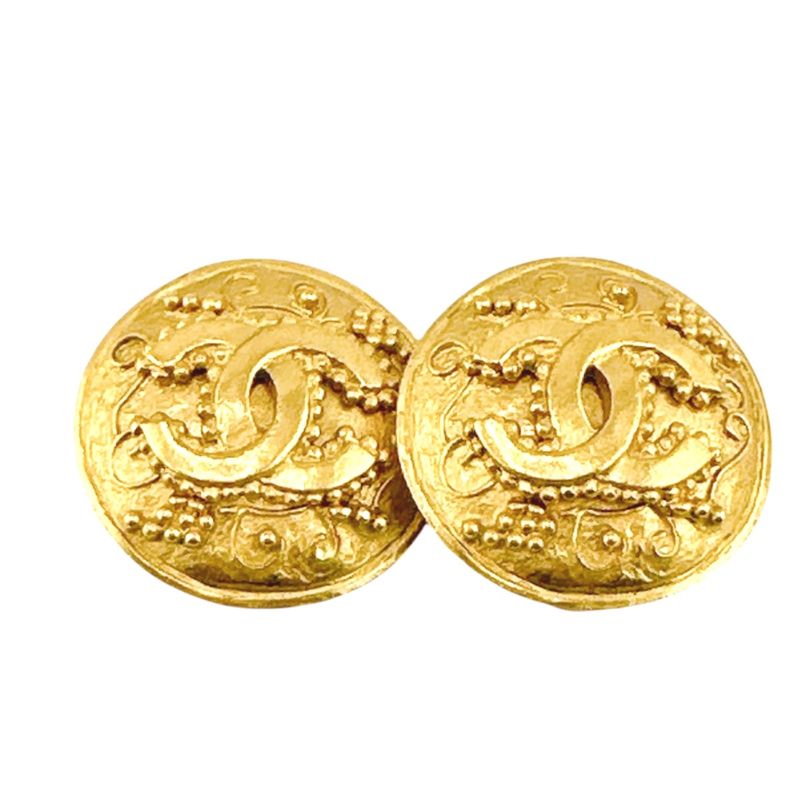 Chanel Vintage Large Earrings Coco Mark — view 3