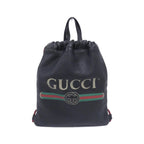 Gucci Print Backpack Leather Black