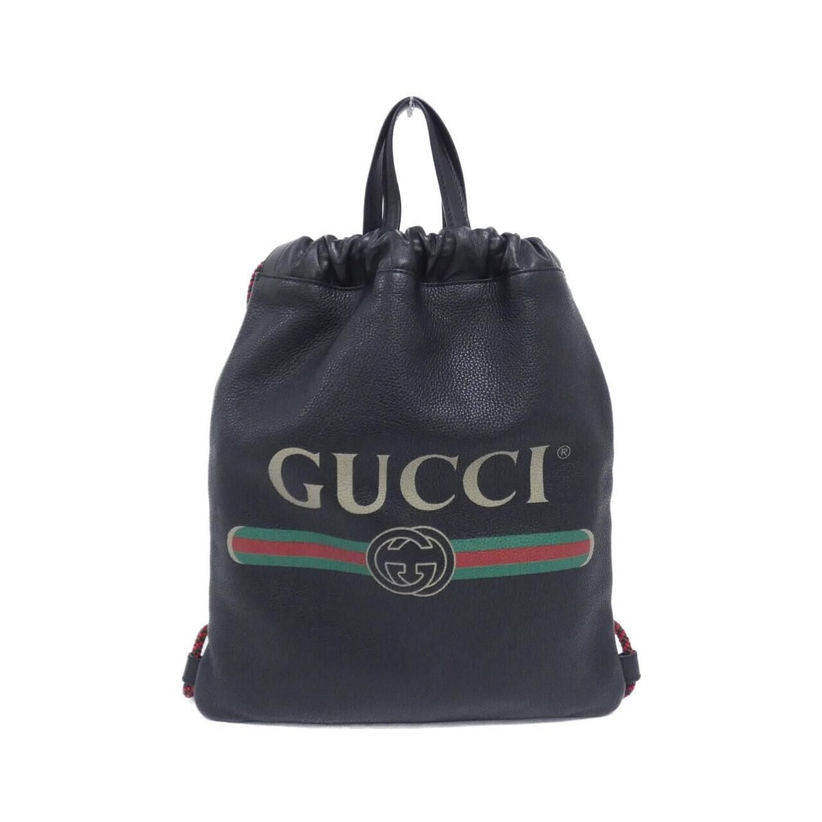 Gucci Print Backpack Leather Black