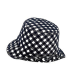 Dior Baquet White Navy Check Oak Hat