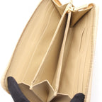 Bottega Veneta Round Wallet Intrecciato Beige Leather — view 3