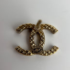 Chanel CC Logo Earrings Gold Vintage — view 5