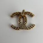 Chanel CC Logo Earrings Gold Vintage — view 6