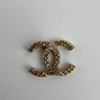 Chanel CC Logo Earrings Gold Vintage — view 7