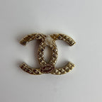 Chanel CC Logo Earrings Gold Vintage — view 8