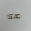 Chanel CC Logo Earrings Gold Vintage