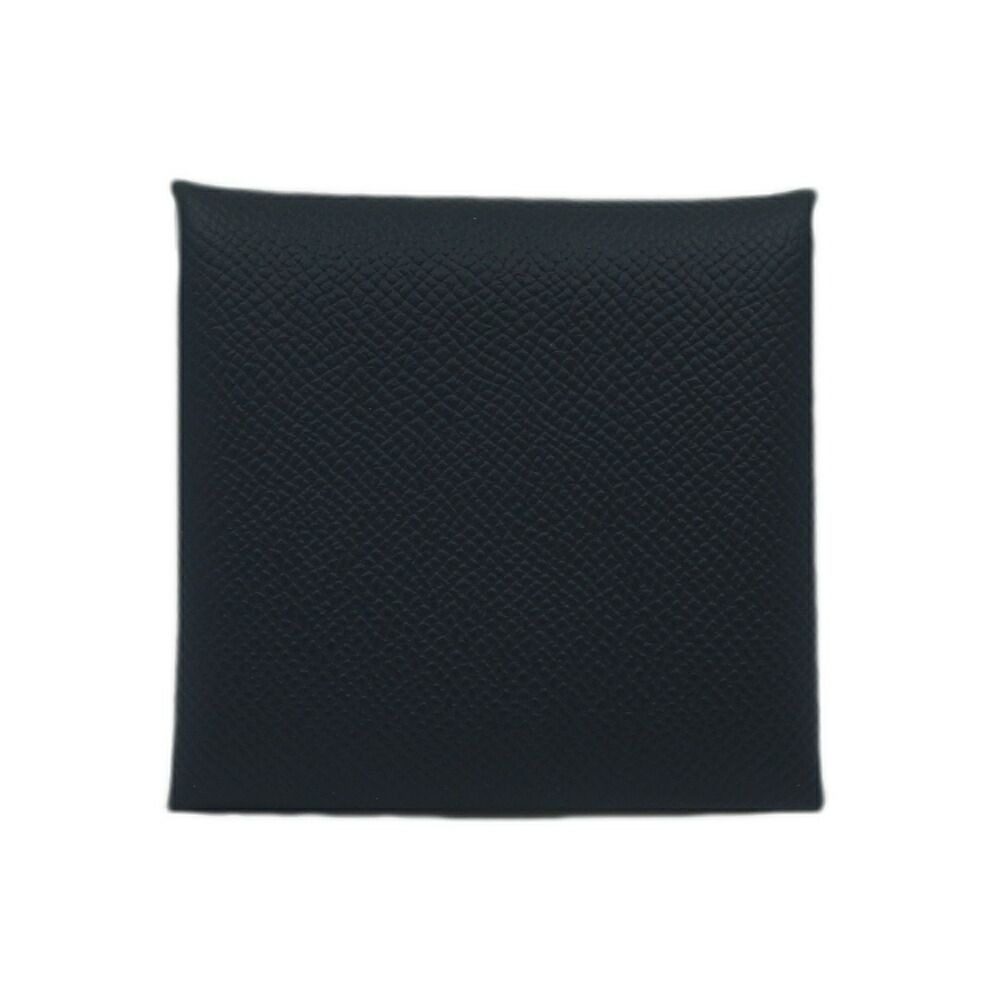 Hermes Bastia Veau Epsom Card Case Coin Purse Black
