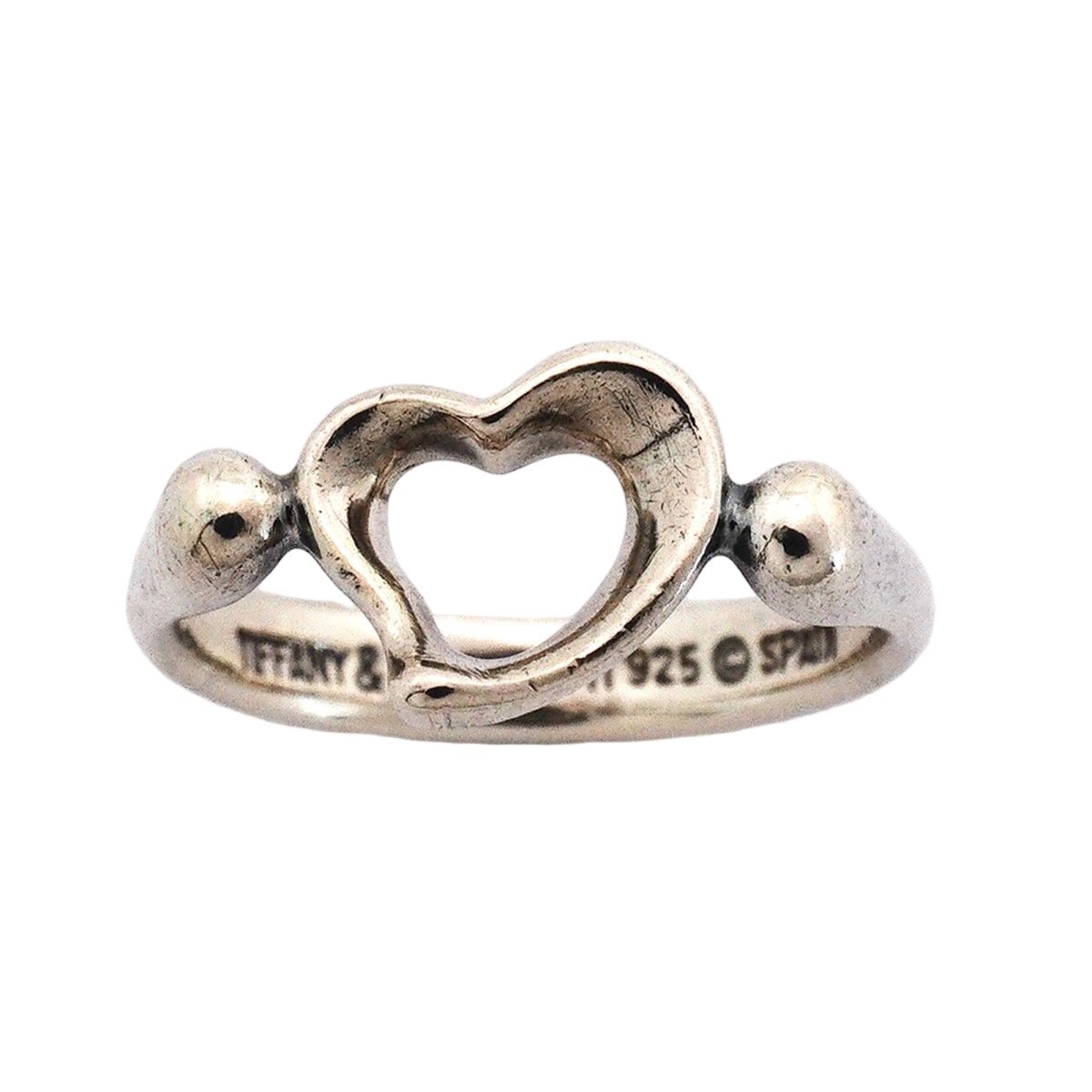 Tiffany & Co Ring Open Heart 925 Sterling Silver — view 2