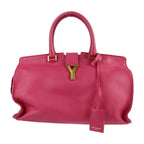 Saint Laurent Paris Cabas Classic Handbag Leather Pink Gold Hardware