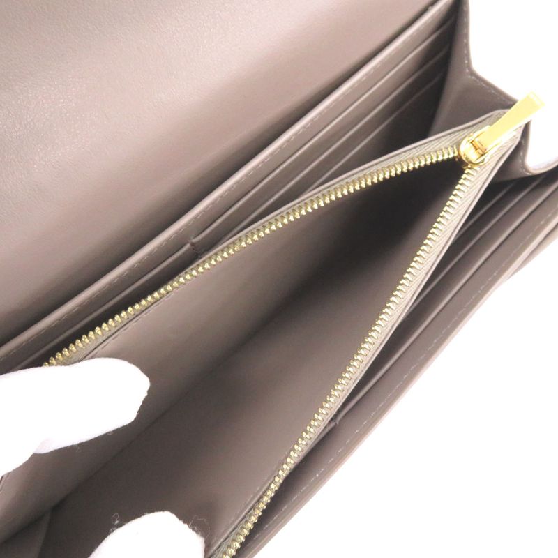 Celine Large Flap Wallet Leather Gray Long 0123 — view 5