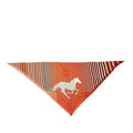 Hermes AU Galop Triangle Scarf Orange White Black Silk Jersey