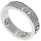 Gucci Icon Full Diamond Ring 18k White Gold